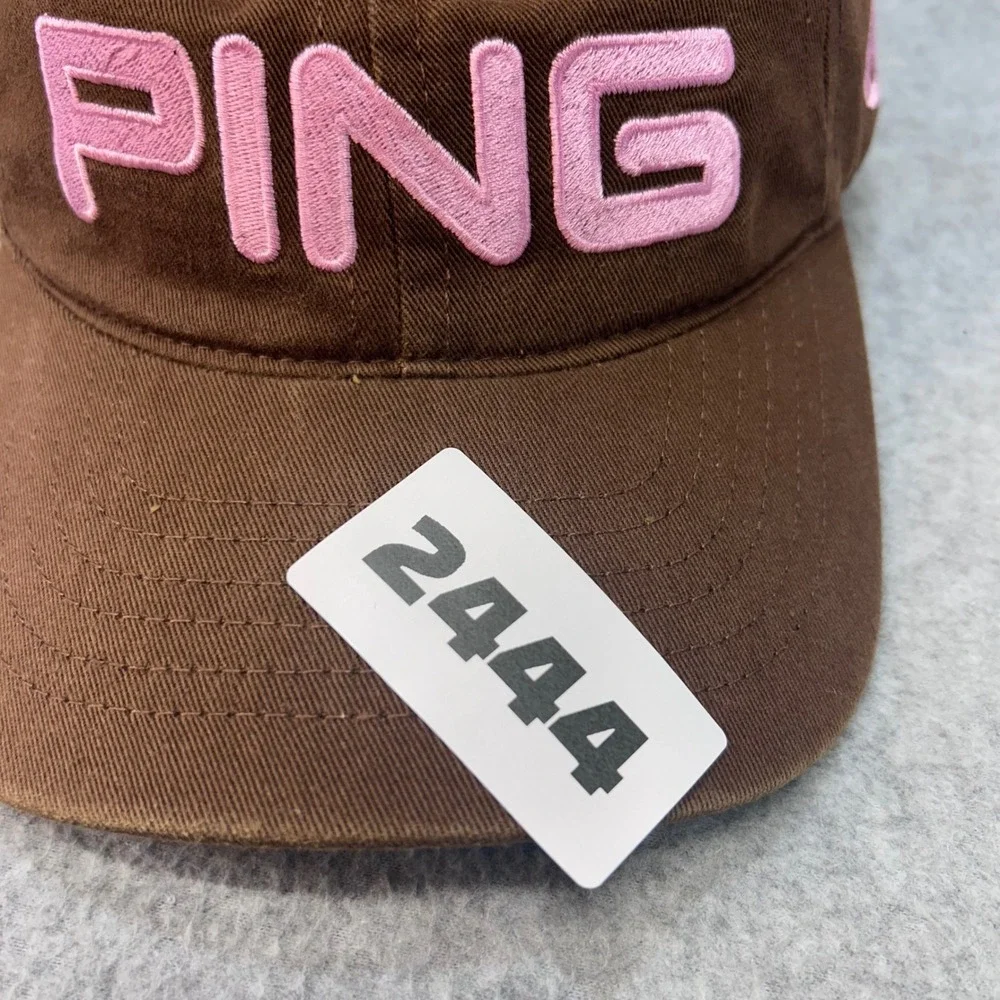 PING G5 Logo Women Brown PING Golf Hat Adjustable Strapback OSFM